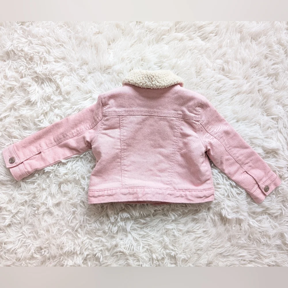 Baby Gap pink Sherpa lined corduroy jacket  size 2T